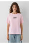 Slogan Printed Pink T-Shirt Regular Fit / Normal Cut 1614165-89200 - 3
