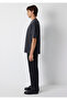 Logo Printed Anthracite T-Shirt Oversize / Wide Cut 0620178-70087 - 4