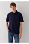 Navy Blue Polo T-Shirt with Pockets Regular Fit / Normal Cut 0613465-70497 - 3