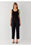 Linen Blend Black Trousers 1011197-900 - 3
