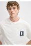 Sound of the Sea Printed Ecru T-Shirt Loose Fit / Comfortable Loose Cut 0613646-70057 - 2