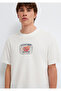 Printed Ecru T-Shirt Loose Fit / Comfortable Loose Cut 0613384-80194 - 3