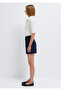Pile Detailed Navy Blue Shorts 1410262-91598 - 4