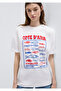 Fish Printed Ecru T-Shirt Loose Fit / Comfortable Cut 1614153-620 - 2