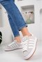 Unisex Classic Lace-Up Orthopedic Sports Sneaker Shoes-Smoked-White