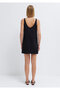 Black Linen Mini Dress 1310843-900 - 6