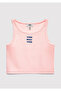 Fish Print Pink Tank Top Fitted / Body-Fitting Cut 7610442-90773 - 2