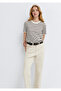Striped Ecru T-Shirt Slim Fit / Narrow Cut 1614216-86687