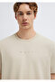 Logo Printed Beige T-Shirt Regular Fit / Normal Cut 0613305-70322 - 6