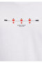 Printed White T-Shirt Loose Fit / Comfortable Loose Cut 0613632-620 - 7