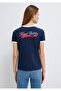 Logo Printed Navy Blue T-Shirt Regular Fit / Normal Cut 1613864-82318 - 7