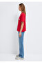 Slogan Printed Red T-Shirt Regular Fit / Normal Cut 1613734-70935 - 5