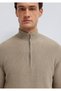 Half-Zip Beige Sweater Regular Fit / Normal Cut 0710396-70355 - 7