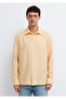 Orange Linen Shirt Regular Fit / Normal Cut 0211957-71157 - 5