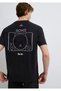 Printed Black T-Shirt Loose Fit / Relaxed Comfortable Cut 0613187-900 - 2