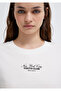 Crew Neck Back Printed White T-Shirt Regular Fit / Normal Cut 1613766-70057 - 7