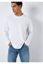 Long Sleeve White Basic T-Shirt Loose Fit / Relaxed Fit 0613170-620 - 2
