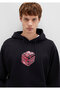 Printed Hooded Black Sweatshirt 0S10397-900 - 3