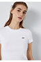 Logo Printed White Crop T-Shirt Crop / Short Cut 1613848-620 - 2