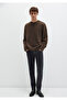 Crew Neck Brown Sweater Regular Fit / Regular Cut 0710269-71550