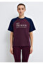 Printed Claret Red T-Shirt Regular Fit / Normal Cut 1613844-70434 - 5