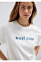 Printed Ecru T-Shirt Loose Fit / Loose Relaxed Cut 1613146 -70057