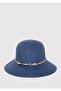Nazar Boncuklu Navy Blue Straw Hat 1912996-30717 - 3