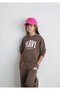 Logo Printed Brown Sweatshirt 7S10124-87181 - 3