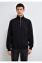 Semi-Zip Black Basic Sweatshirt 0S10419-900 - 3