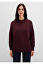 Crew Neck Burgundy Sweater Oversize / Wide Cut 1710516-70434 - 5