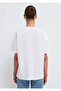 Logo Printed White T-Shirt Loose Fit 1611309-620 - 6