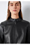 Black Faux Leather Jacket Fitted / Fitted Cut 1110598 -900 - 6
