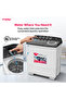 14kg Semi Automatic Washing Machine| Air Turbo | Energy Efficient | White & Black - WM4214 - 5