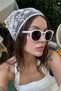 Petta Oval White Uv400 Filtered Unisex Vintage Sunglasses - 3