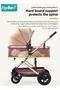 3-In-1 Lightweight Stroller,Multifunctional Travel Cabin,One-Hand Folding Baby Strollers for Newborn, Infant,Babies,Kids with Dinner Plate,Cooling Mat,Mosquito Net and Other Accessories - 7