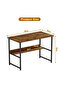 Ergonomic Computer Desk with Bookshelf - Modern Simple Style Writing Table for Home Office, Gaming & Study - Compact 90x44x73cm - 2