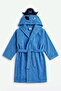 Boy's Hooded Cotton Bathrobe, with Pirate Figure, Blue (Ages 1-14) - 3