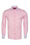 Premium Double Cuffed Metal Button Detailed Pink Special Design Men's Shirt - 2