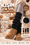 Original Premium Leg Warmer Acrylic Knit Warm Thick Soft Ribbed Texture Leg Ankle Warmer Fully Compatible with Boots Below the Knee Special Design Winter Leggings |   Compatible with All Foot Sizes