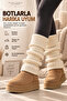 Original Premium Leg Warmer Acrylic Knit Warm Thick Soft Ribbed Texture Leg Ankle Warmer Fully Compatible with Boots Below the Knee Special Design Winter Leggings |   Compatible with All Foot Sizes - 3