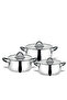 Modernist Stackable 6 Pieces Stainless Steel Cookware Set