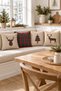 Double Sided Printed Velvet Texture Christmas Patterned 4-Piece Throw Pillow Set