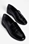 Women's Patent Leather Loafer Casual Shoes Thala Black