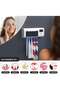Wall Mounted Toothbrush Holder with Toothpaste Dispenser,5 Slots,UV Sanitizer Function,Rechargeable Battery,White - 6
