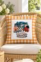 Autumn Patterned Velvet 3-Piece Throw Pillow Cover Set 43X43 cm - Decorative Pillowcases - 8