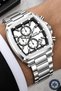 Functional Steel Cord, Steel Case Men's Wristwatch Bracelet Gift Silver-White Sdslz02 - 3