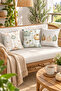 Autumn Patterned Velvet 3-Piece Throw Pillow Cover Set 43X43 cm - Decorative Pillowcases - 5