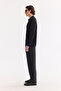 Men's Black Polo Collar Buttoned Rayon Regular Fit Cardigan A61Y5001 - 5