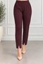 Steel Knitted Leggings Pants with Side Pockets and Leg Slits Detail