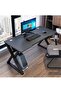 Gaming Table with Carbon Fiber Finish,Large Computer Desk for Home Office,Cable Management,Black,100cm - 6